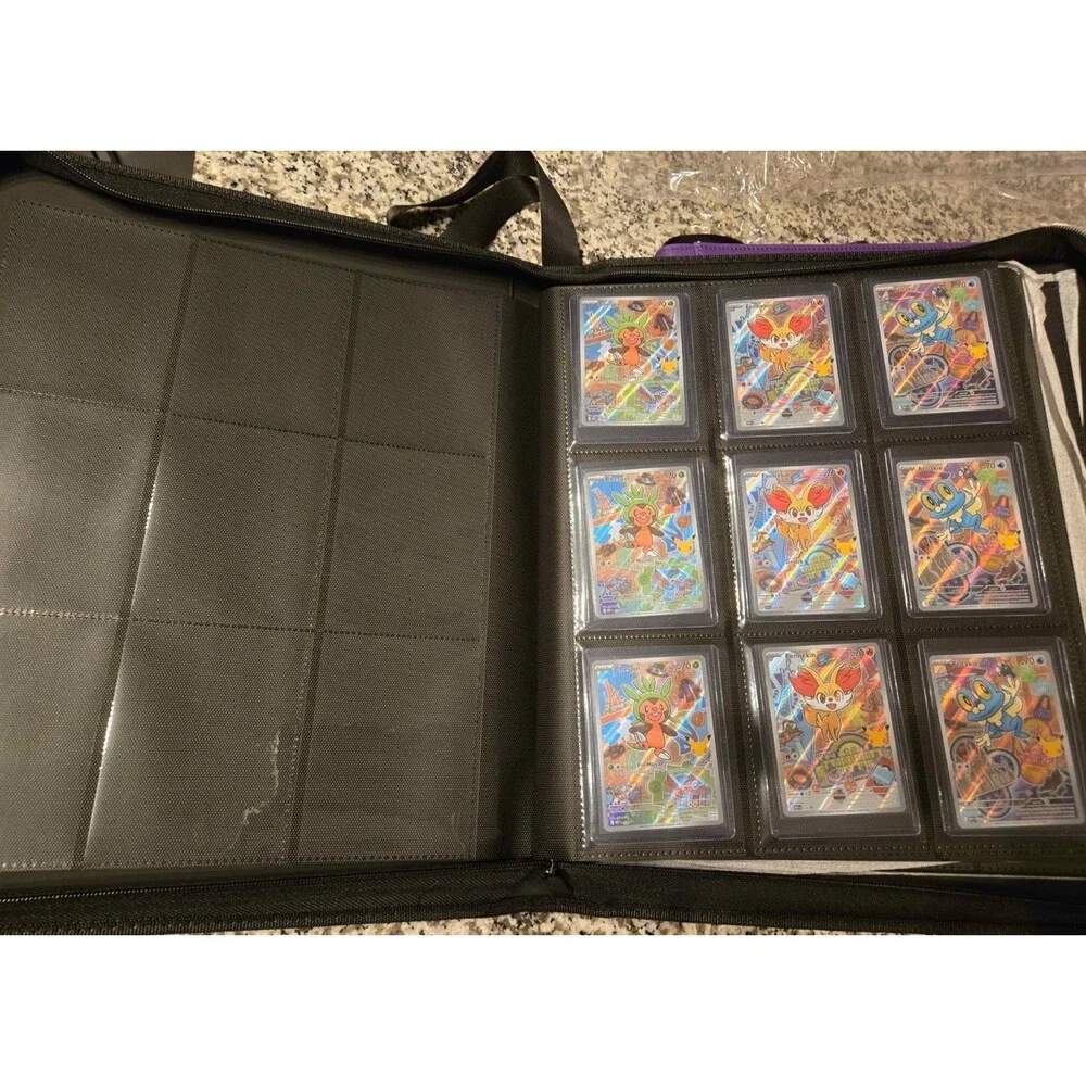 Pokemon Pikachu 9 Pocket Engraved PINK  Top Loader Binder 360 Cards New